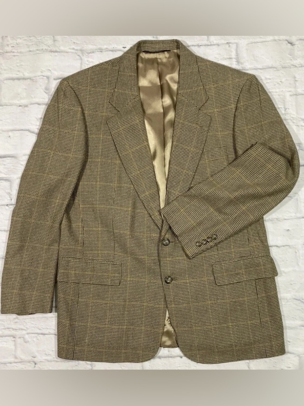 Jos A Bank Executive Collection Houndstooth Blazer Size 42 Regular 2 Button